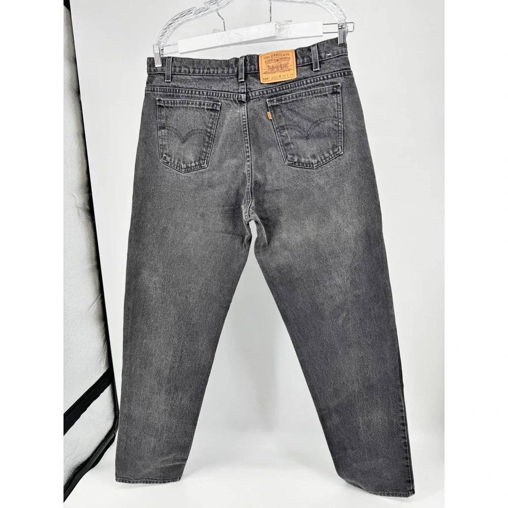 Vintage Levi's 550‎ Orange Tab Jeans Mens 38x34 Faded Black 90s Tapered USA Made